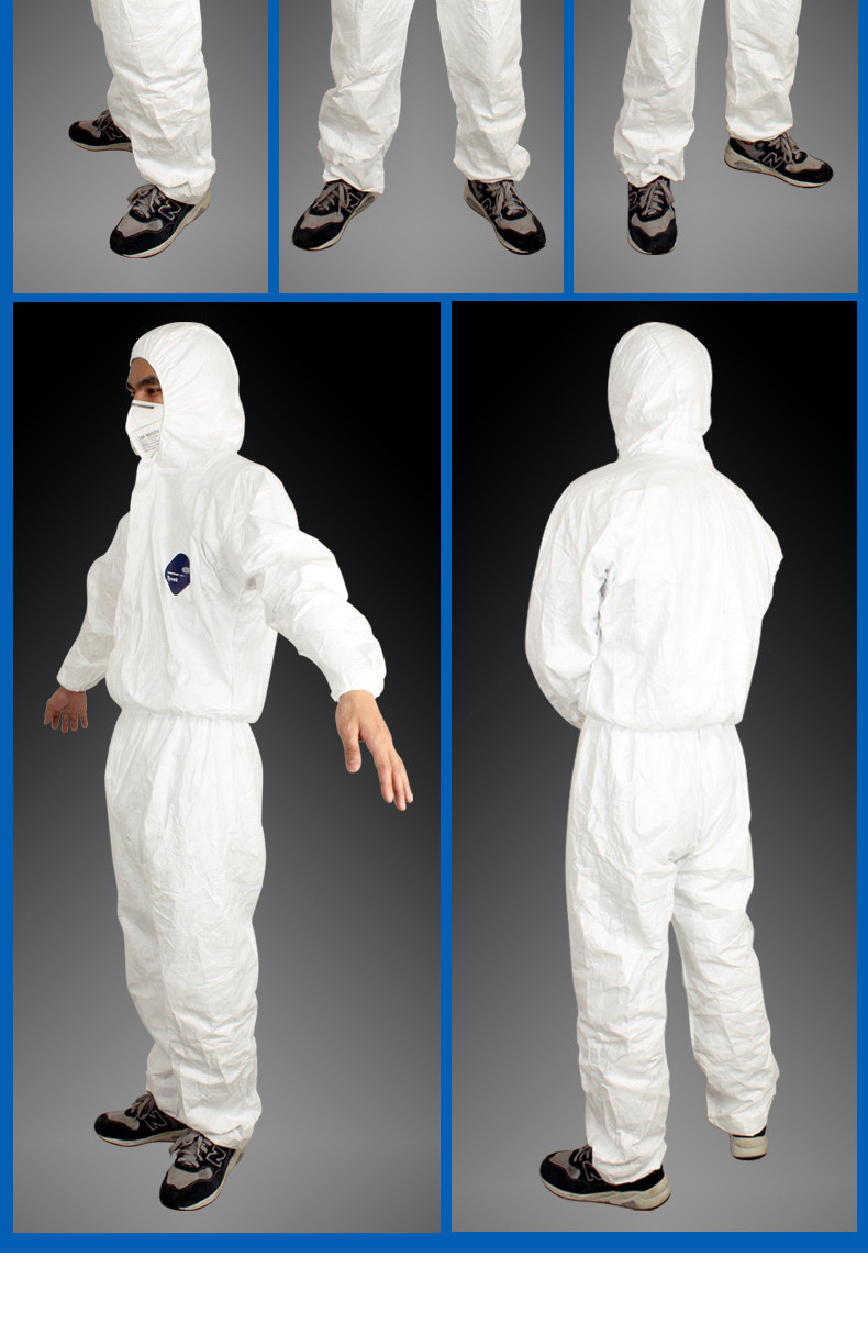 杜邦防护服实验室喷漆喷农药连体带帽特卫强tyvek杜邦1422a防护服