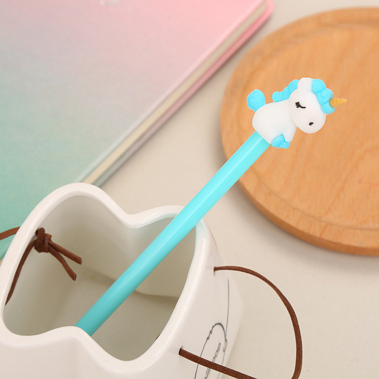 Cute Unicorn Gel Pen Creative Learning Stationery Office Supplies Signature Pen Cartoon Student Ball Pen Wholesale