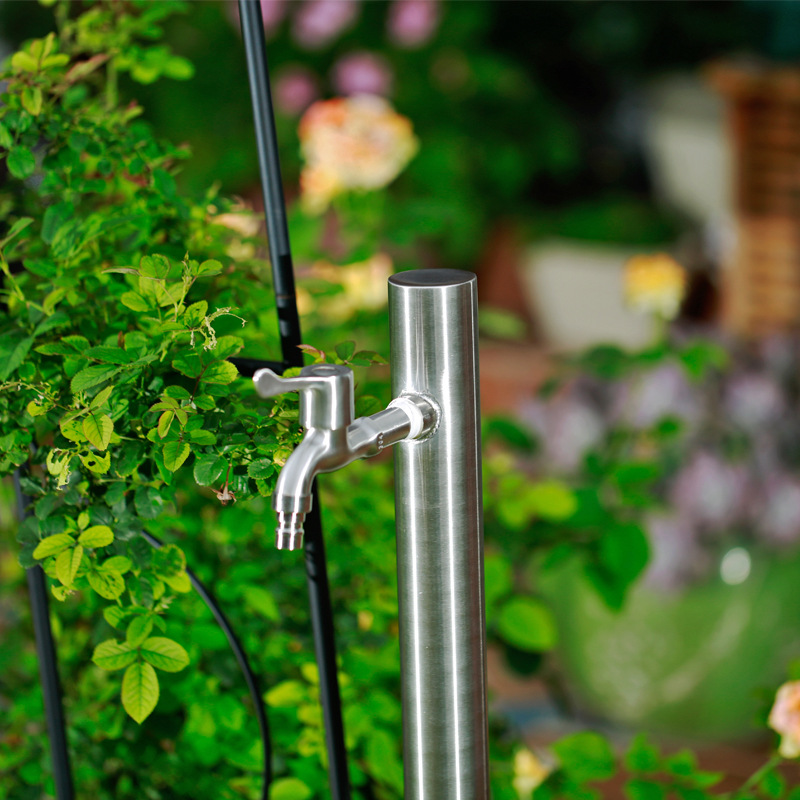 单冷304不锈钢水龙头户外庭院防冻立柱洗衣机水龙头一分二可定制