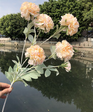 仿真芙蓉花厂家 6头芙蓉花 木芙蓉芍药家居装饰婚庆布置假花批发