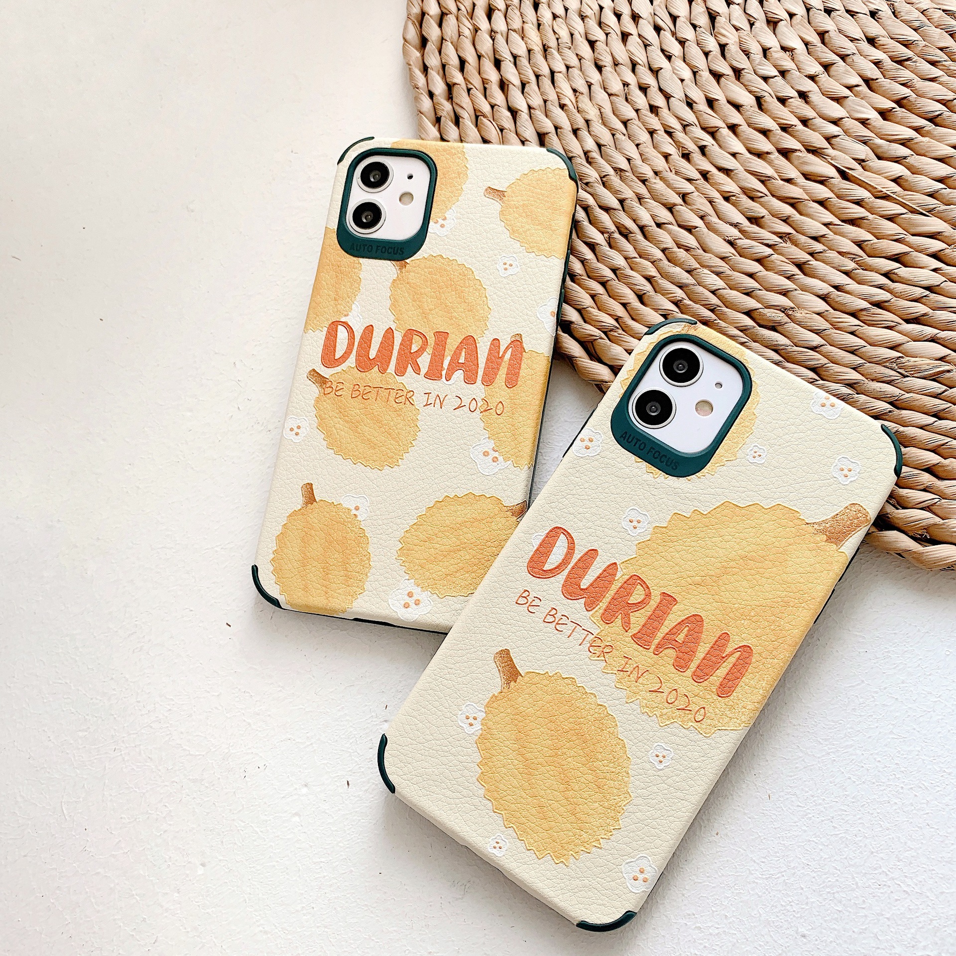 ins夏日榴莲适用iphonex/xs手机壳苹果11pro max硅胶7p/8防摔xr女