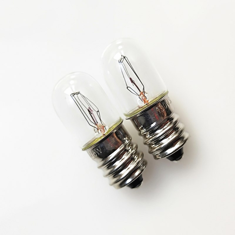 仪器指示灯220v5w螺口e12灯泡 t型灯 管状灯泡