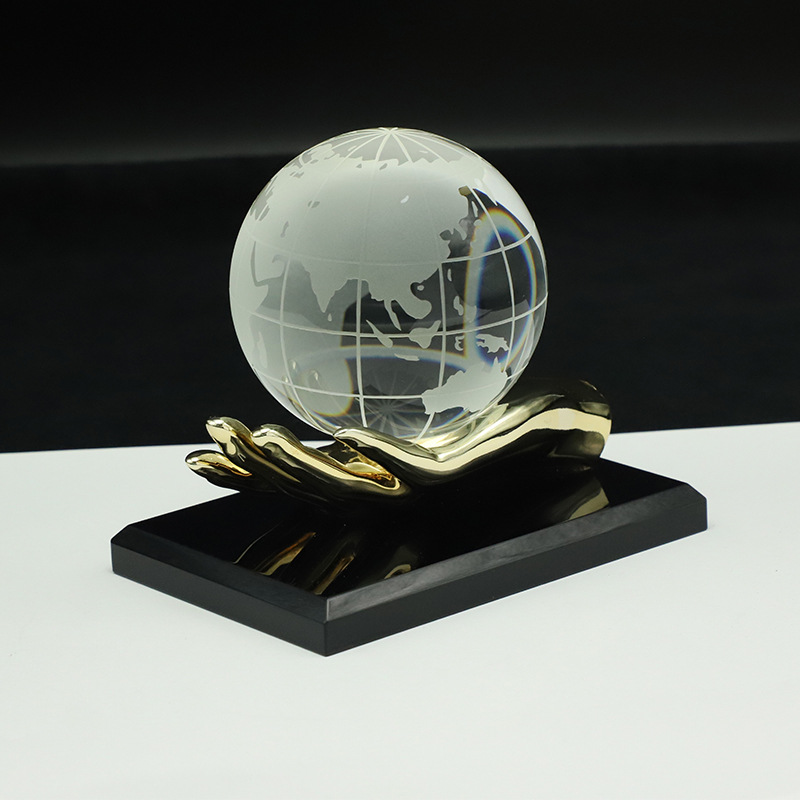 创意球形水晶奖杯 办公居家水晶礼物 定做水晶工艺品 厂商供应