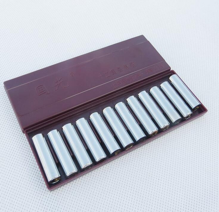 国光十二调校音器铜管定音哨12管定音笛12调铜管定音器tuner