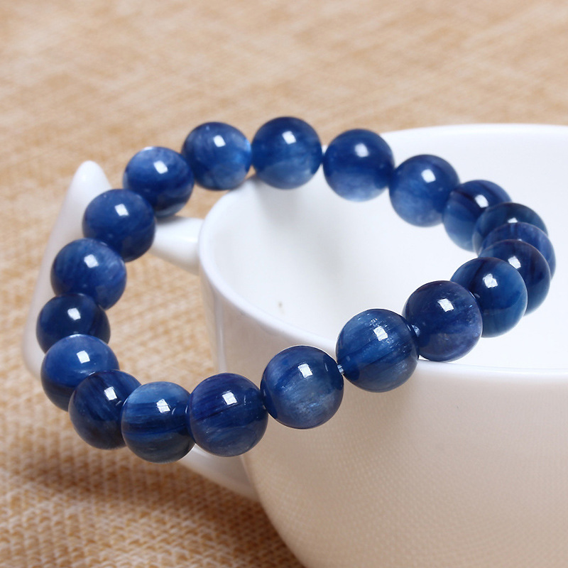 6a蓝晶石手链单圈女 纯天然水晶本命年蓝晶手串手饰饰品礼物批发