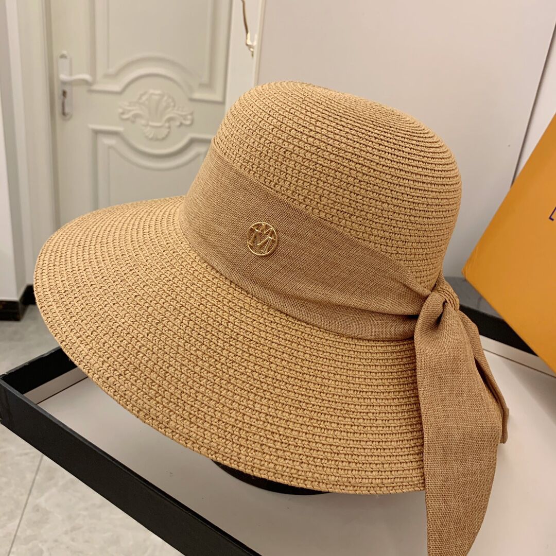 Bow Straw Hat French Elegant Sun Hat Summer Outdoor Sun Hat for Women with Small Face All-Match Floppy Hat