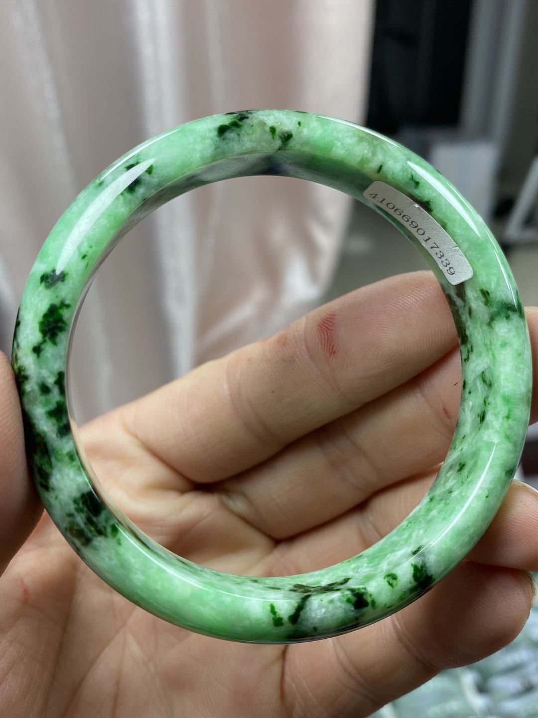 天然a货翡翠  花青手镯 水头足 颜色正