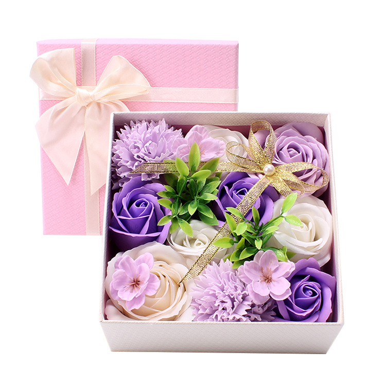 Artificial Soap Fake Rose Flower Gift Box Valentine's Day Gift Christmas Gift Girlfriends' Gift Girlfriend Birthday Surprise Creative
