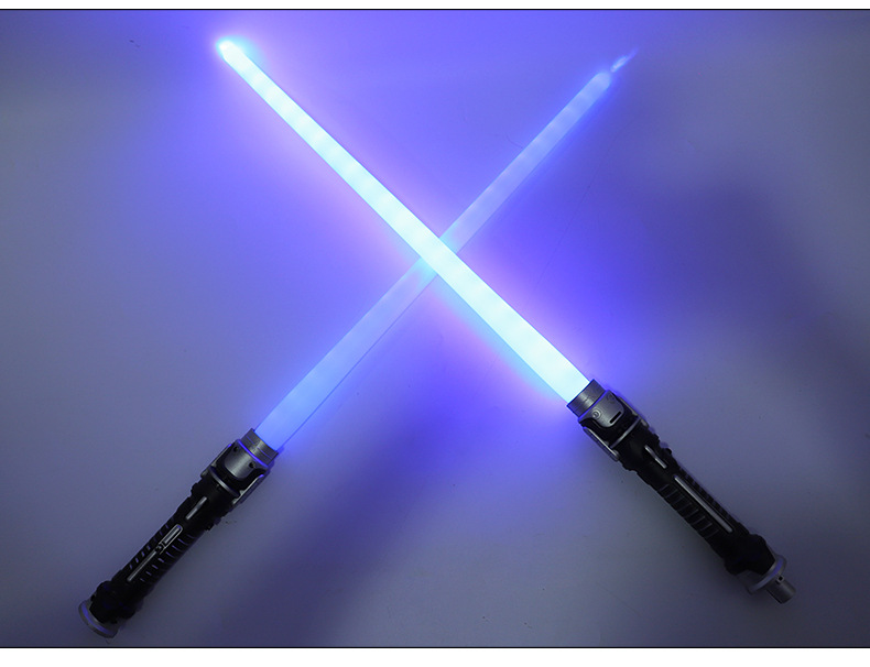 星星地球战斗发光玩具剑 二合一激光剑 音效两支装男孩摆摊玩具刀