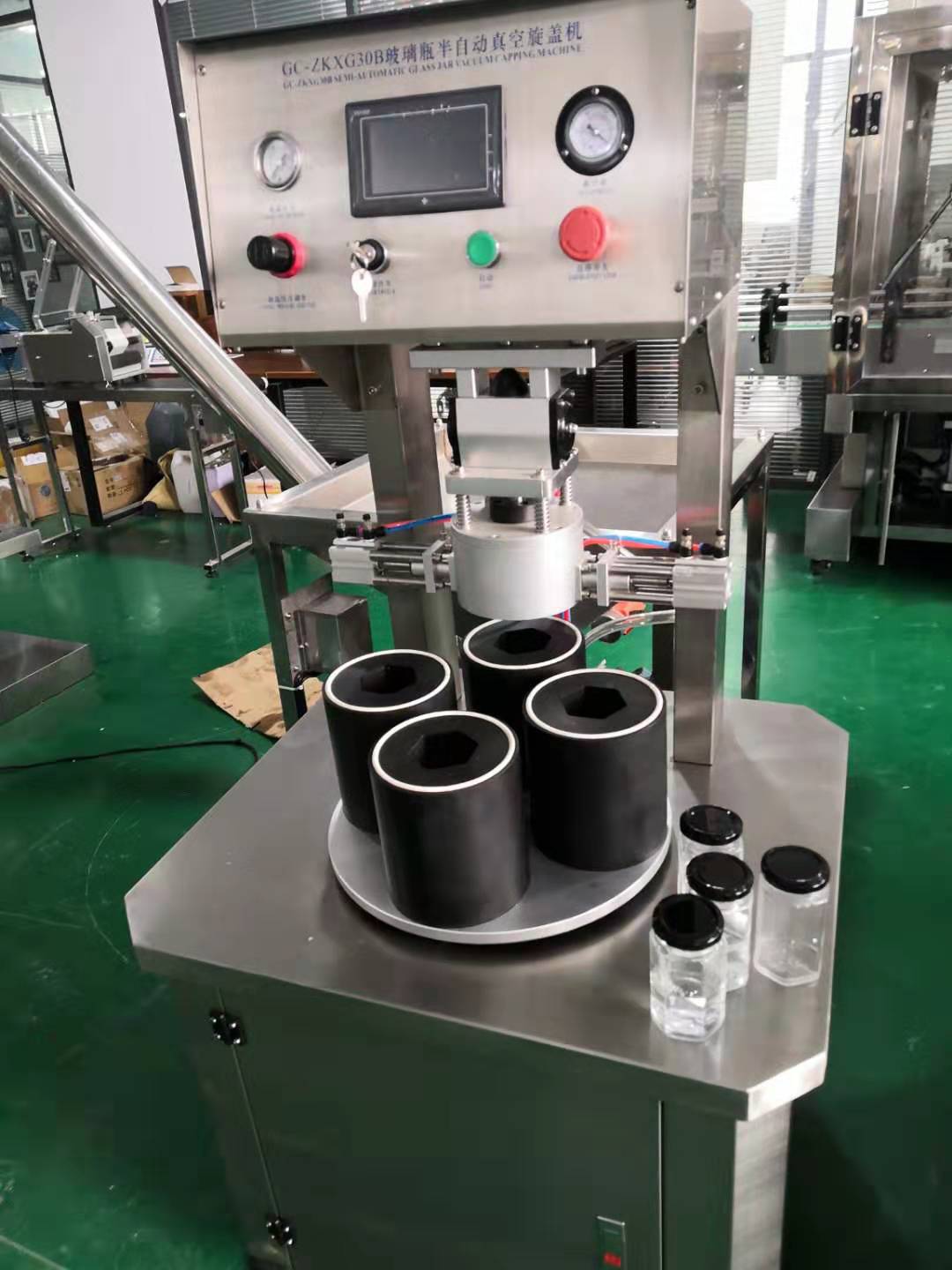 半自动罐头果酱瓶装真空包装机浓酱玻璃瓶通用全自动真空旋盖机