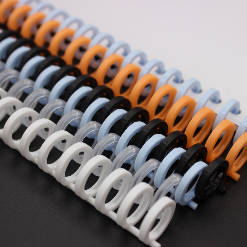 厂家直销a4 30孔彩色装订圈 手账开口圈 可循环装订环活页塑料圈