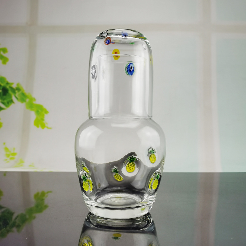 创思特创意彩点玻璃冷水壶水杯套装果汁饮品罐壶家居用品日用百货