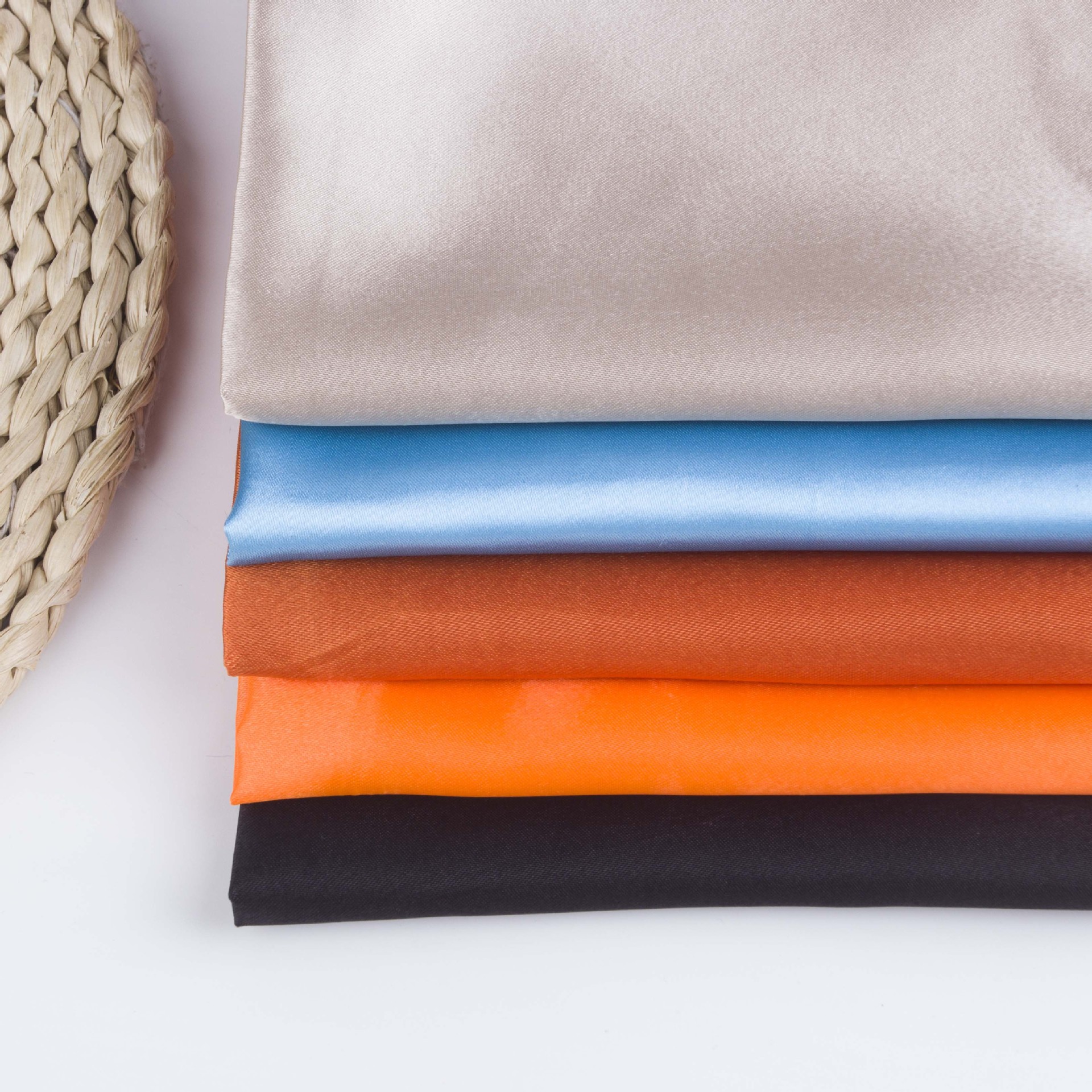 现货弹力仿真丝色丁加密有光缎面绸缎旗袍睡衣家具服面料