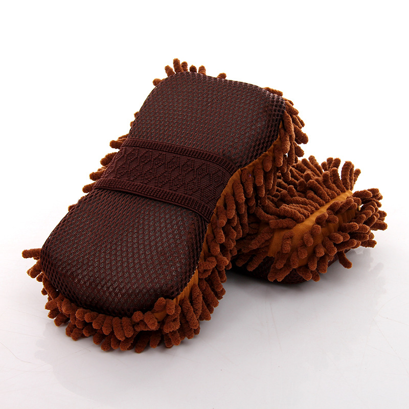 Car Sponge Sponge Gloves Chenille Car Cleaning Sponge Coral Sponge Large Cleaning Tools Beauty Supplies