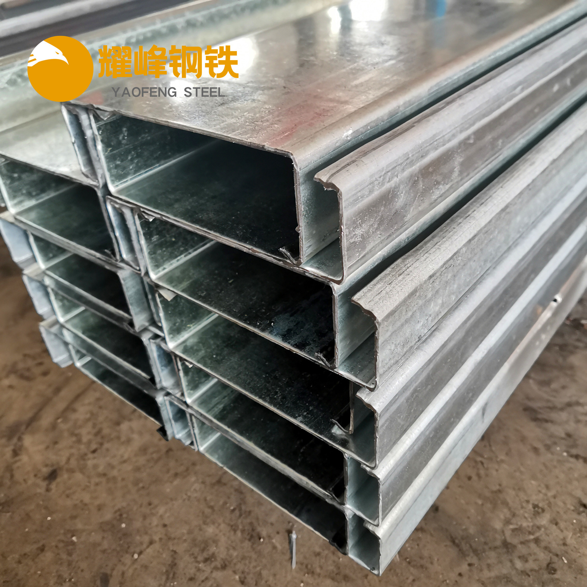 镀锌c型钢 可双拼焊接 背靠背c型钢 41*41 41*21 41*52 超市用