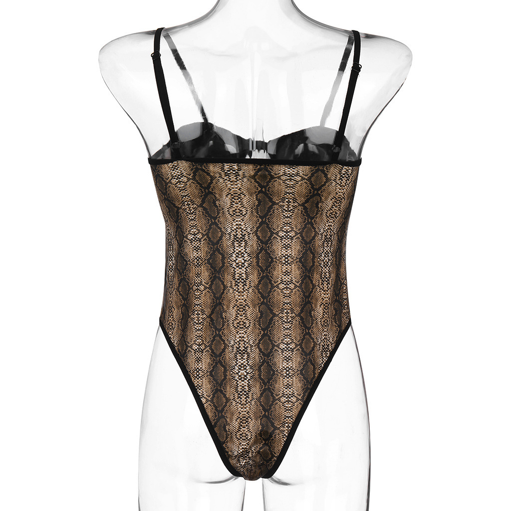 珠密恋 2色 厂家欧美蛇皮情趣内衣诱惑紧身衣舞台夜店演出服