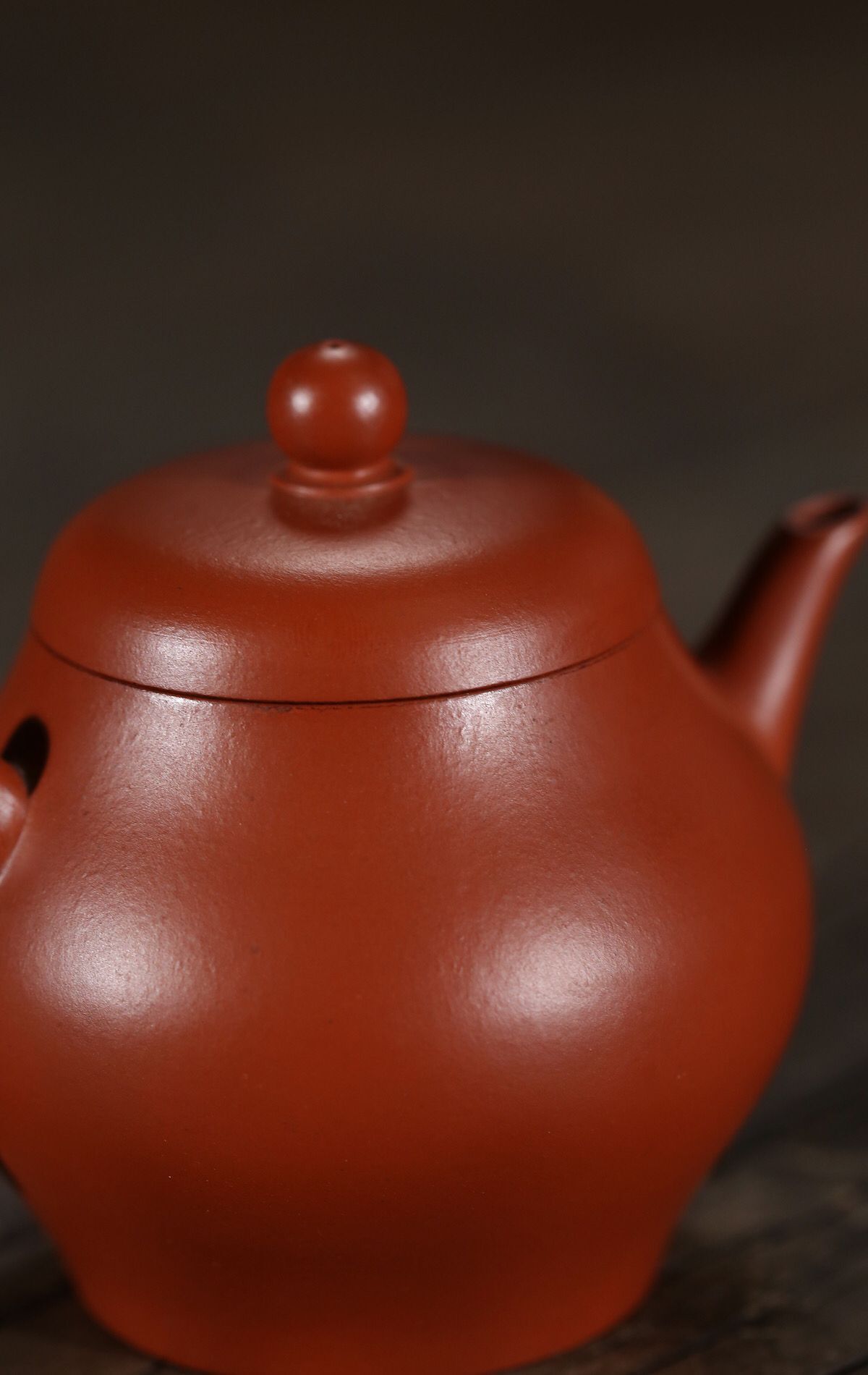 宜兴原矿紫砂朱泥小品壶摹古清代孟臣壶 120ml 文气可人 出水舒畅