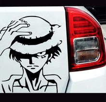 日本动漫 角色 手扶帽子头像 创意车贴 墙贴 贴纸