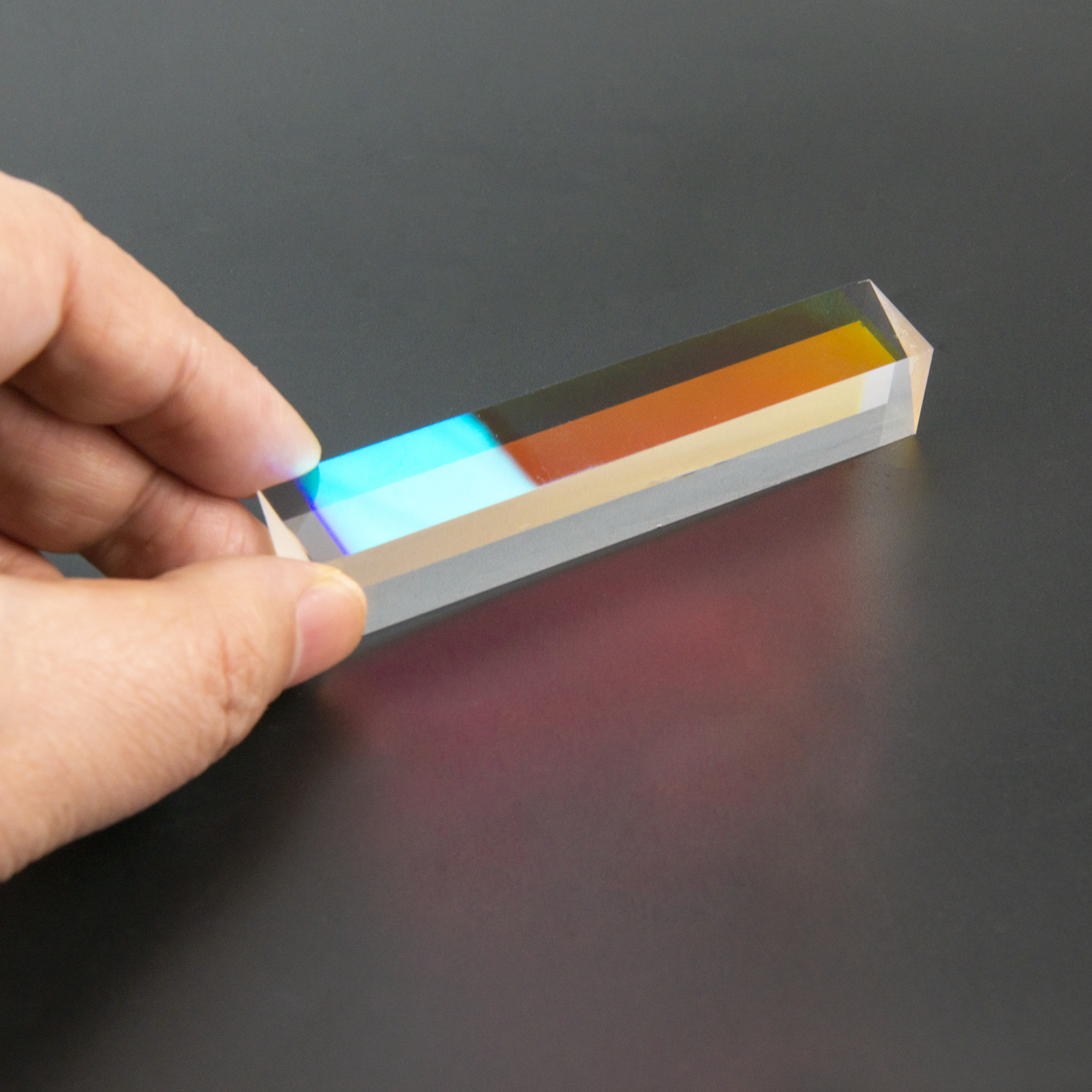 教学实验三棱镜直角光学玻璃装饰棱镜透镜彩色镀膜摄影三棱镜镜片