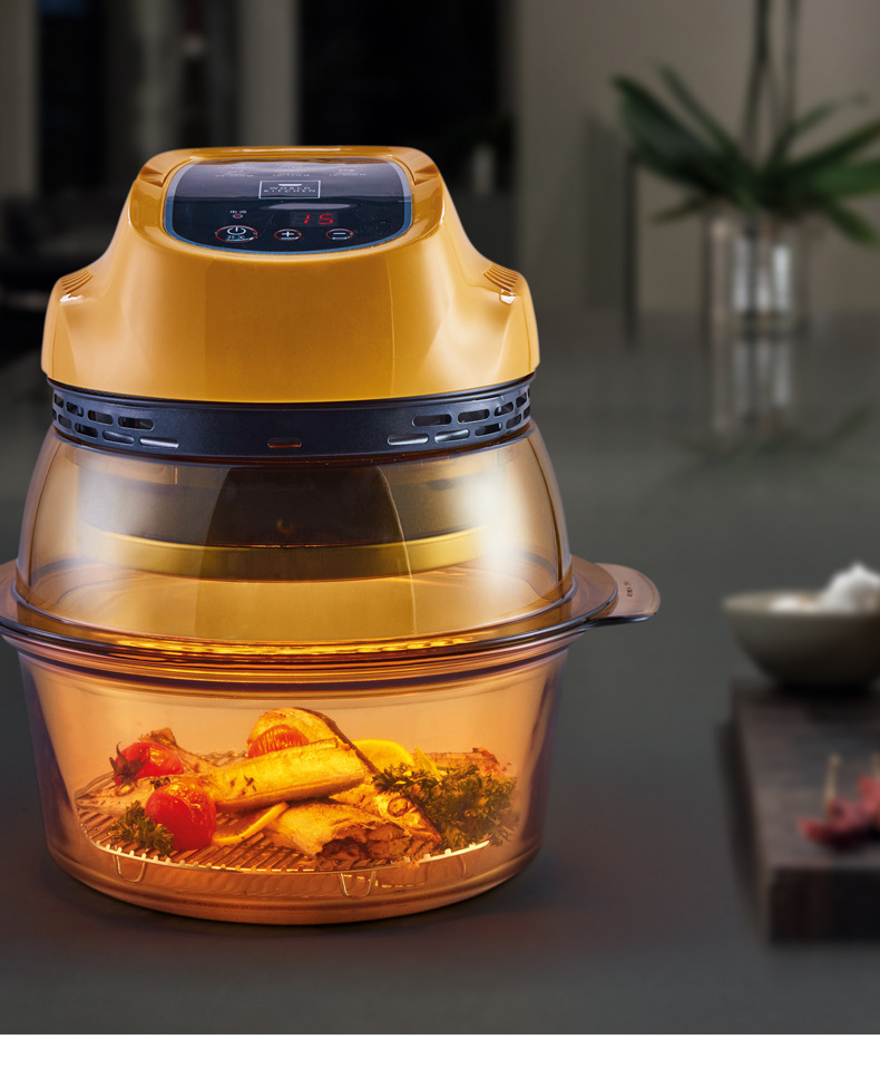 美国康宁旋风电烤炉无油空气炸锅电炸锅4.2l玻璃锅 家用炸薯条机