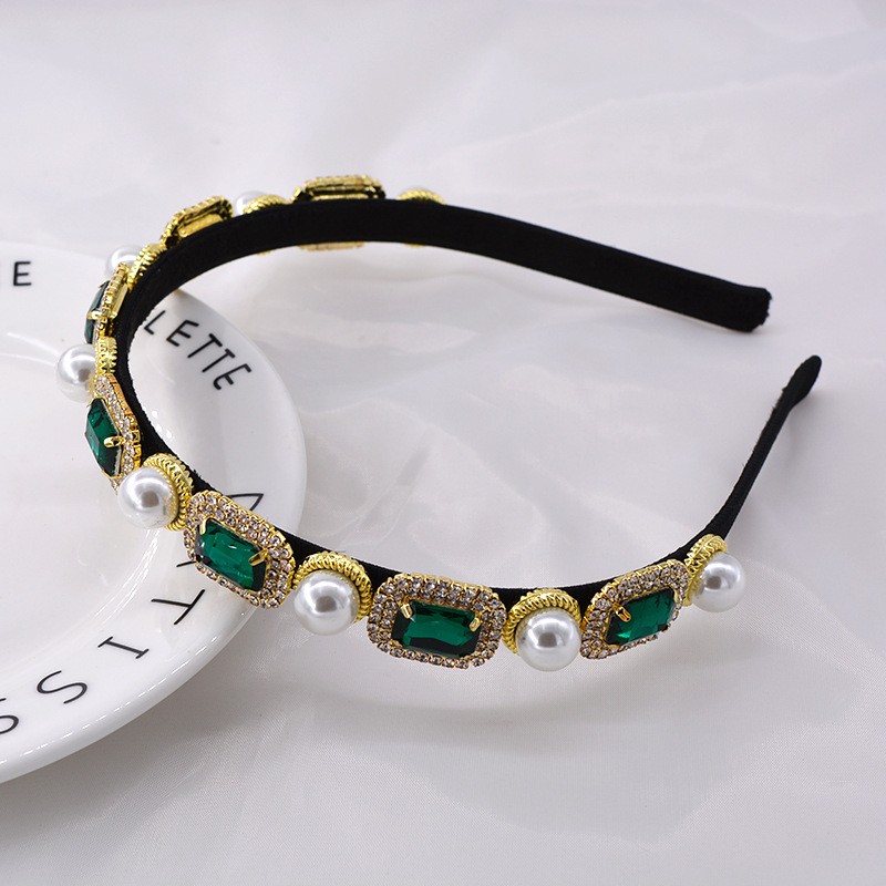 欧美风水晶宝石发箍彩色水钻发卡巴洛克系列水晶头箍巴洛克发饰