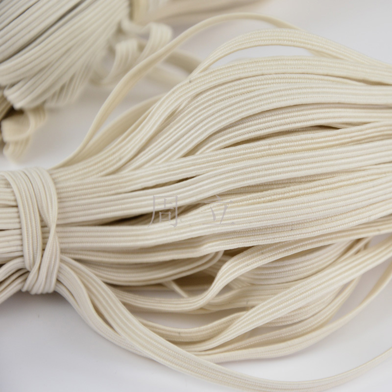 松紧厂家 走马带松紧1.0cm家访衣帽用本白扁带丙纶丝松紧带弹力带