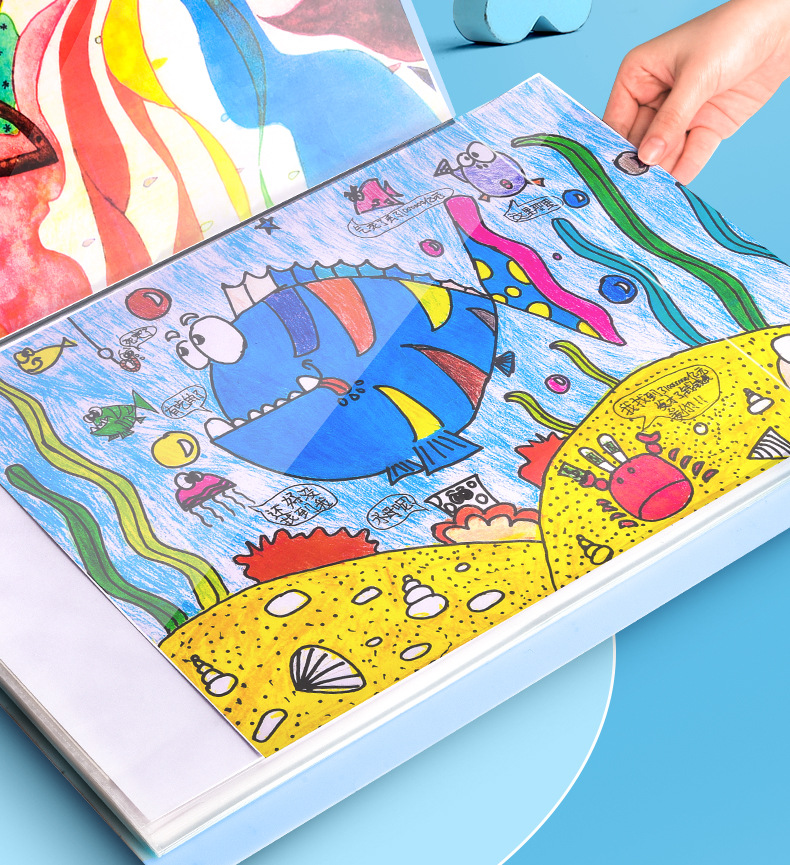 4k画册收纳册绘画美术作品集收集册4开a2文件夹画纸放画画夹袋子