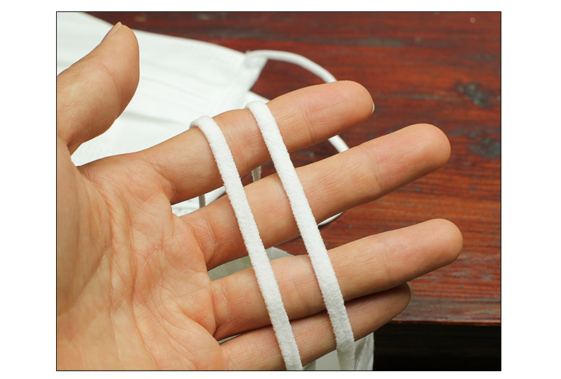 厂家现货批发医用口罩松紧带口罩皮筋油芯带n95口罩一次性口罩绳