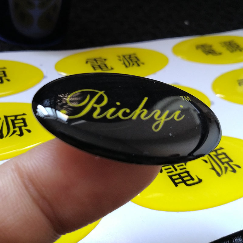 不干胶滴塑水晶立体logo滴胶标牌标签车标金属贴纸水晶标贴可预定
