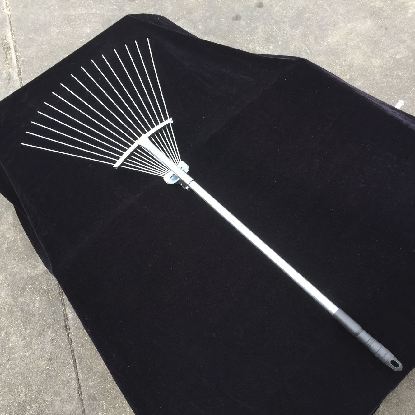 伸缩钢丝耙 落叶耙枯叶耙草耙子搂草耙 农用铁扒水草铁耙园林工具