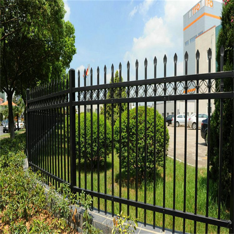[锌钢护栏]铁艺围栏小区围墙栏杆厂区公园喷塑园艺锌钢护栏定制