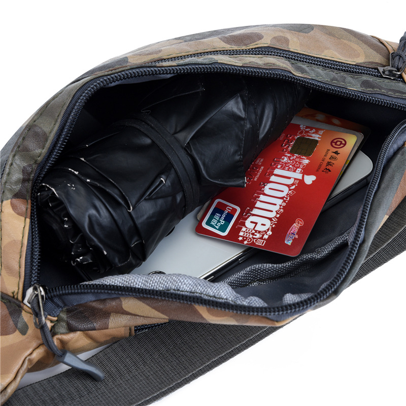 2023 New Multi-Functional Pu Pocket Men's Belly Mobile Phone Waist Bag Large Capacity Outdoor Exercise Running Belt Bag