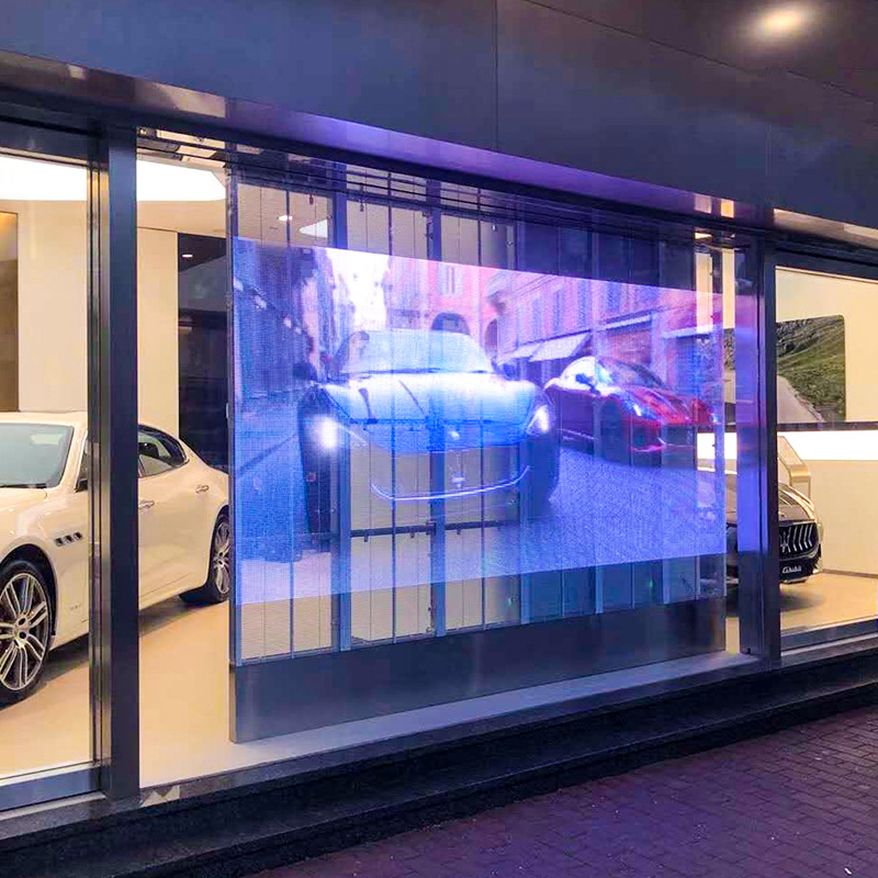 led透明屏 广告显示高清薄橱窗室内透明玻璃珠宝店大屏幕生产厂家