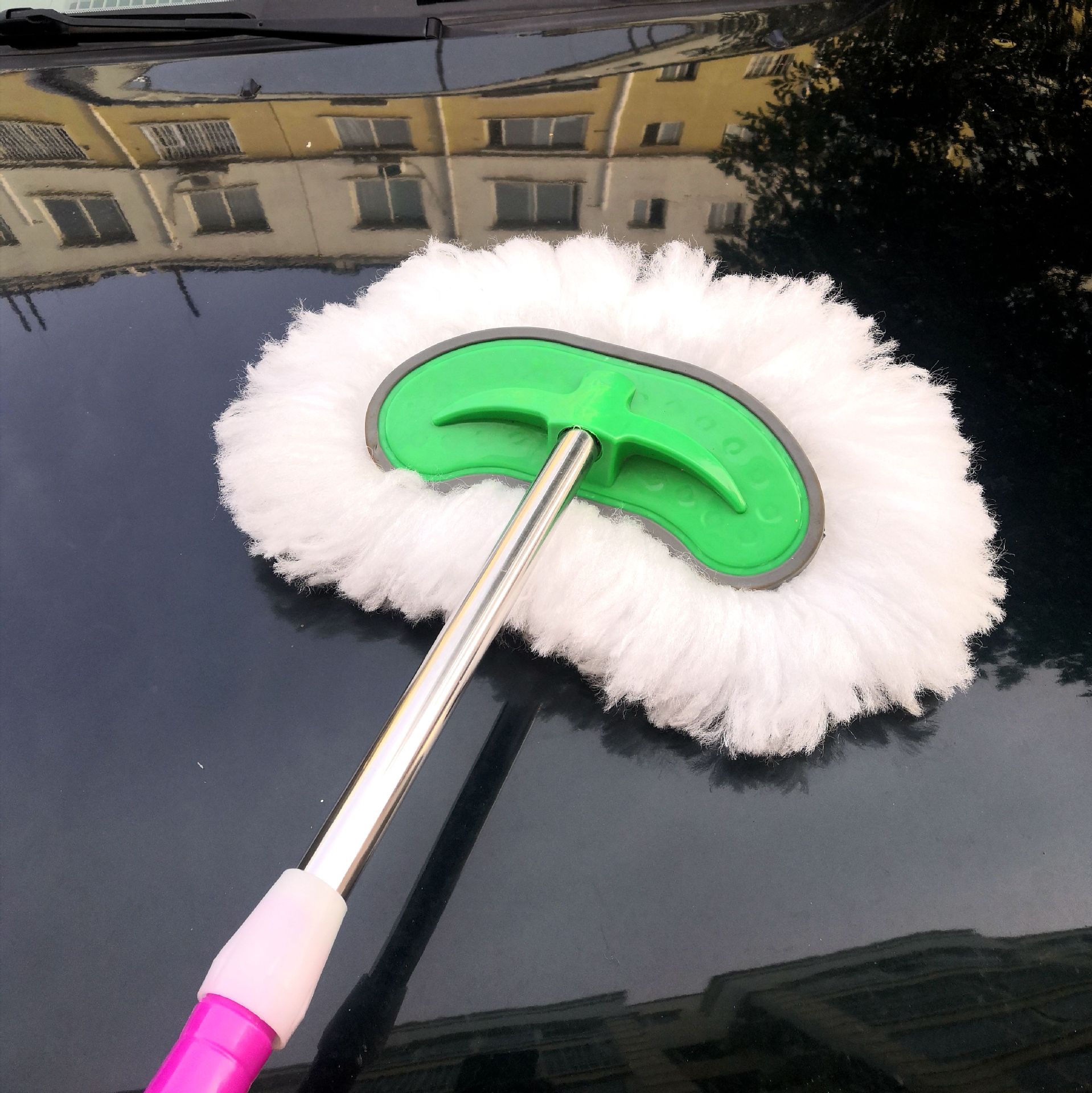 3米加密牛奶丝洗车拖把加长洗车刷厂家直销高档伸缩拆卸汽车掸