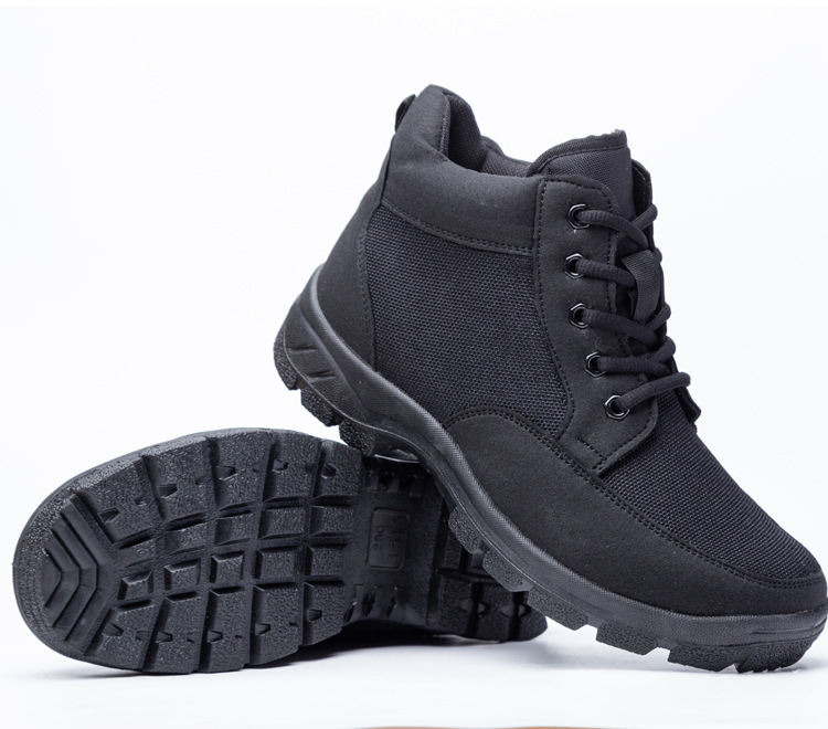配发黑色羊毛靴冬季防滑19轻便防寒靴男正品07羊毛靴加厚雪地靴