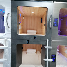 热销款木质太空舱胶囊酒店设备住宿设备单人竖舱智能款竖舱直销