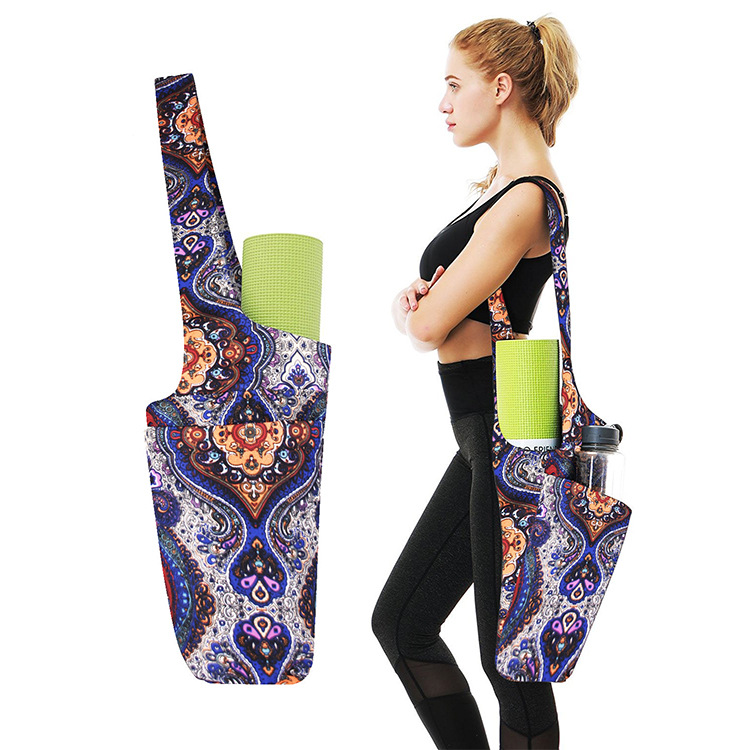 621 Factory Direct Sales New Products in Stock Plain Weave Yoga Bag 6mm Yoga Mat Single-Shoulder Bag Printed Yoga Bag