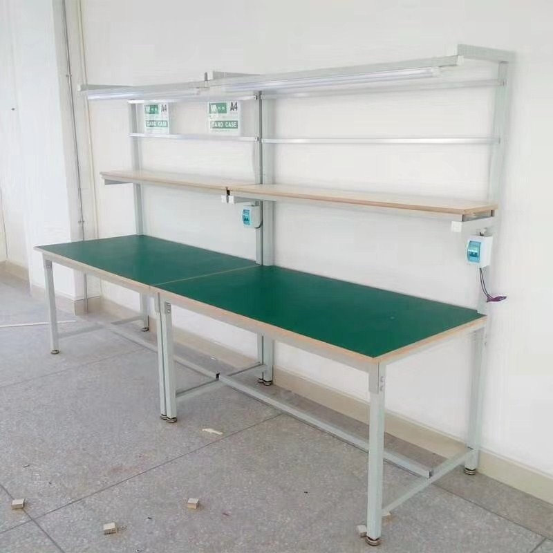 三层带灯防静电工作台 定制车间工作台维修桌 流水线操作台打包台