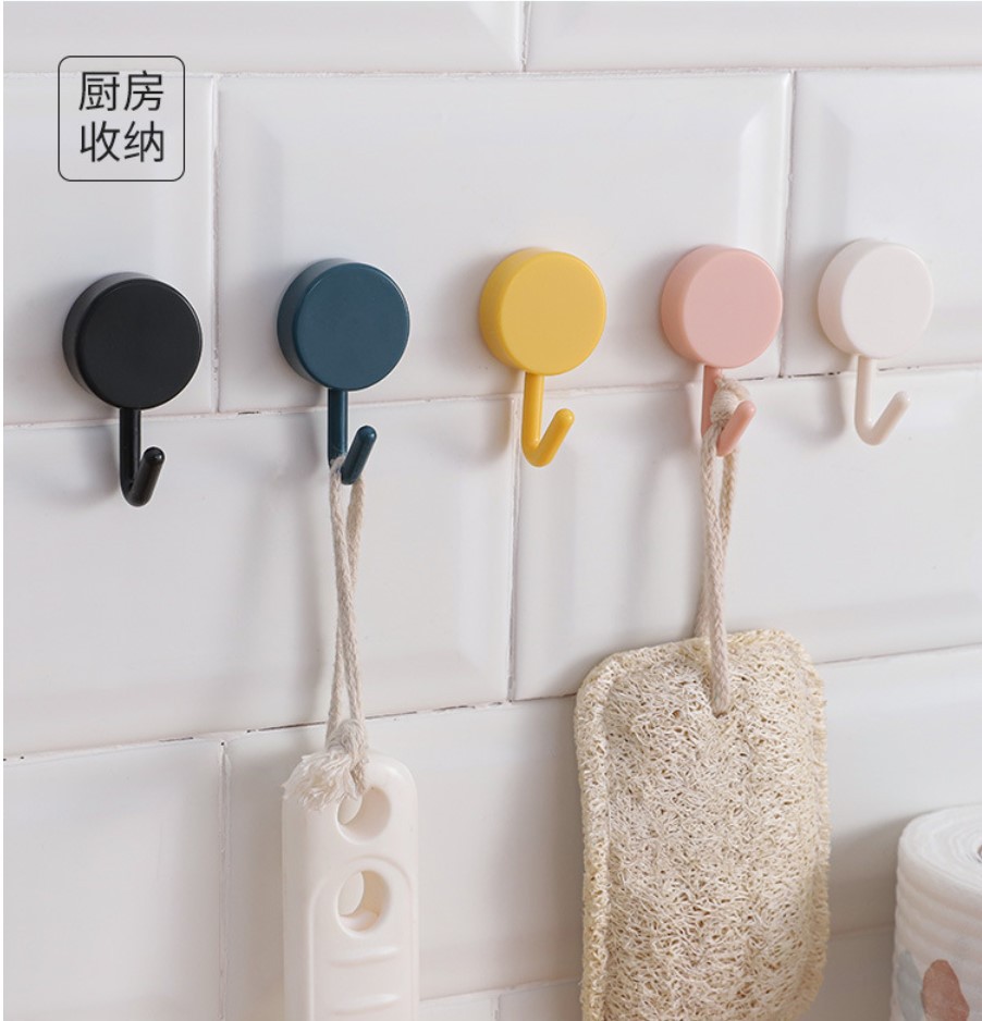 小粘钩强力可爱粘胶宿舍挂钩北欧风墙壁免打孔小巧挂扣钩10个装