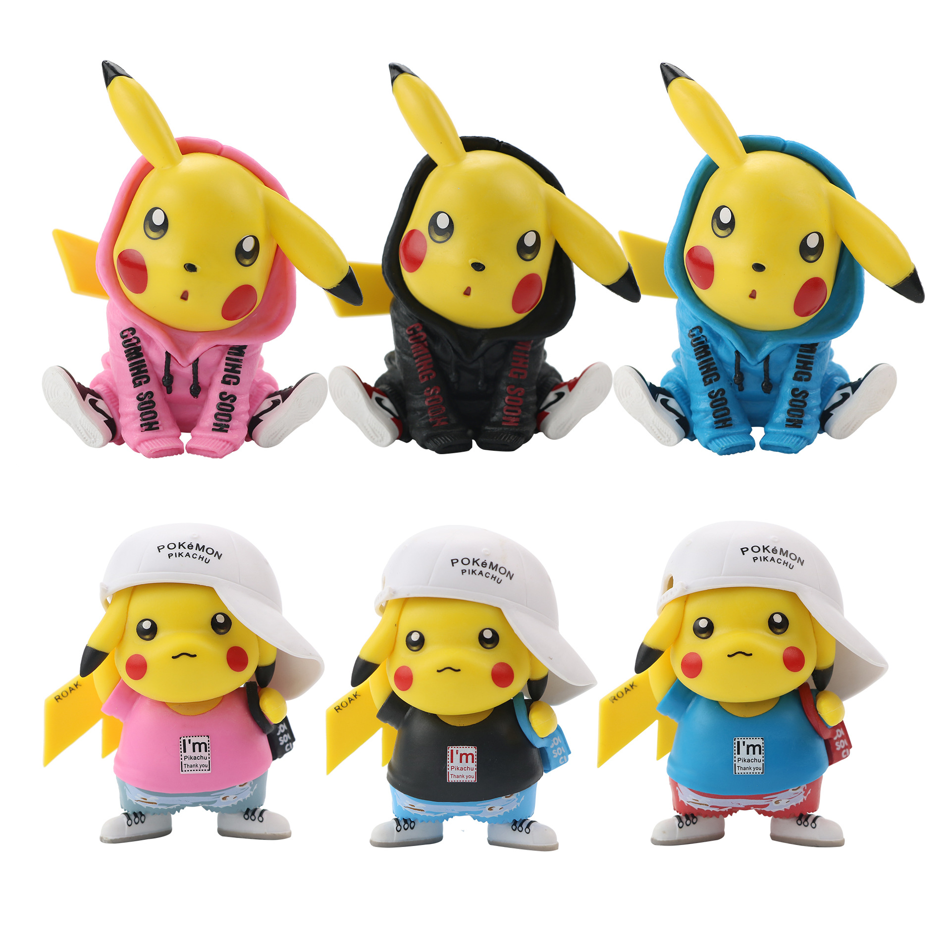 宠物小精灵 潮服潮牌皮卡丘 神奇宝贝 手办玩偶公仔摆件动漫玩具