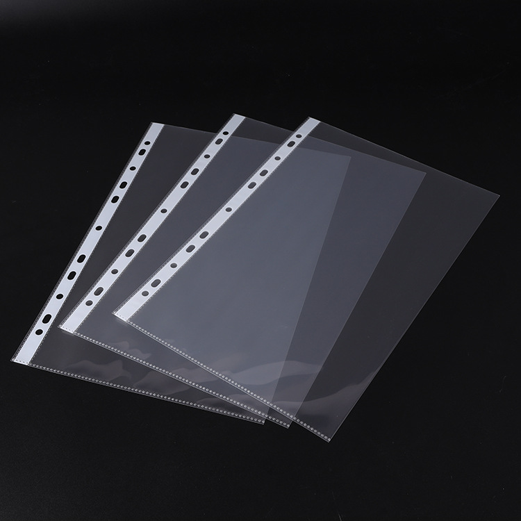 文件袋透明11孔袋活页袋塑料插页保护膜打孔夹资料套档案袋白条袋