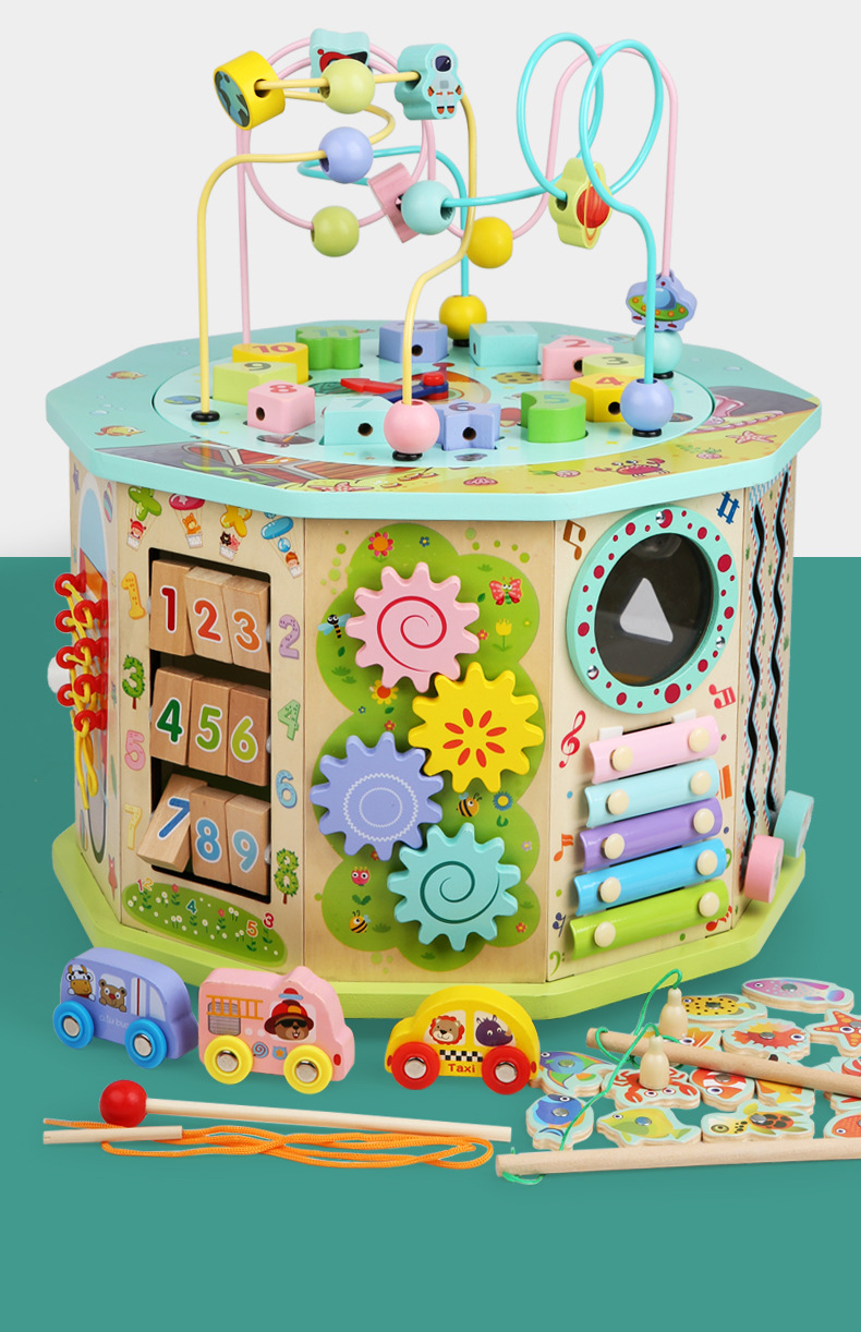 宝宝绕珠玩具儿童益智百宝箱智力早教积木男孩女孩串珠1-2-3-4岁