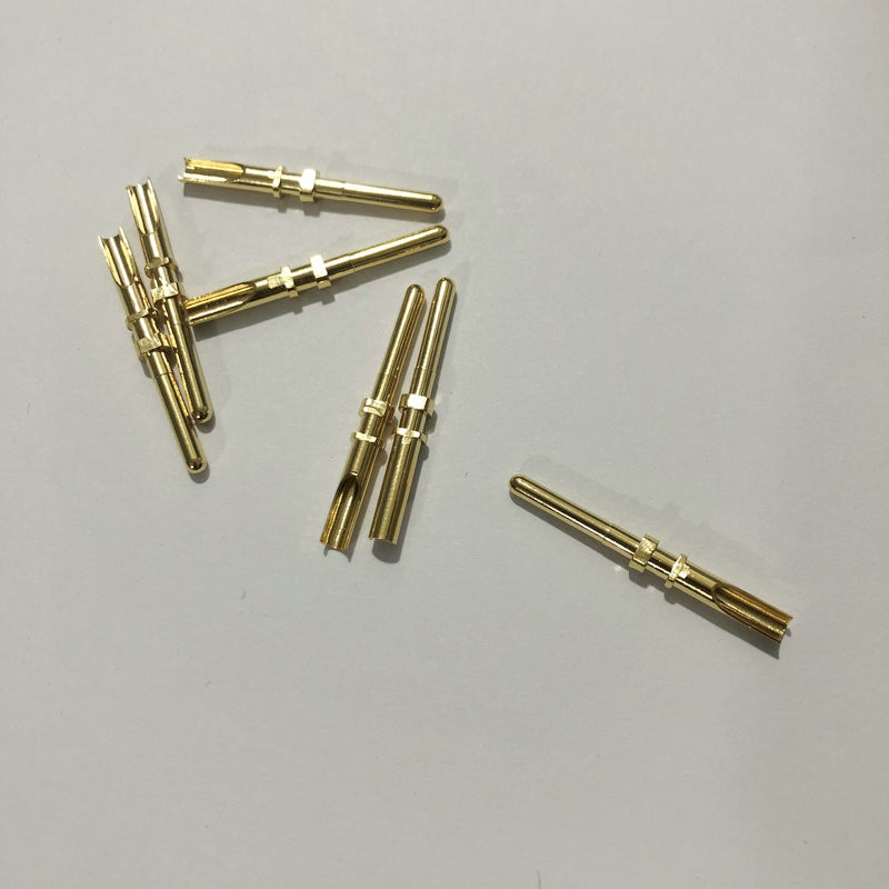 航空插头连接器插针低频铜针 航空插针插孔防水插座插针加工定制