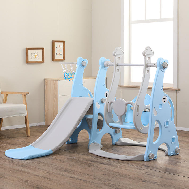 儿童滑滑梯秋千组合室内家用小型游乐园三合一小孩幼儿园宝宝滑梯