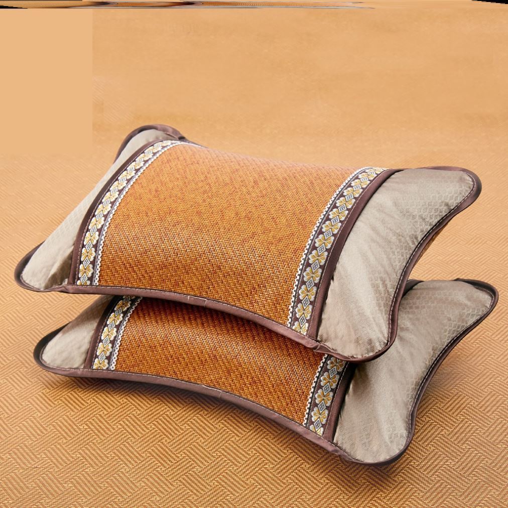 竹凉茶叶竹护颈枕头夏凉枕夏季枕头成人麻将冰丝枕头凉席儿童学生