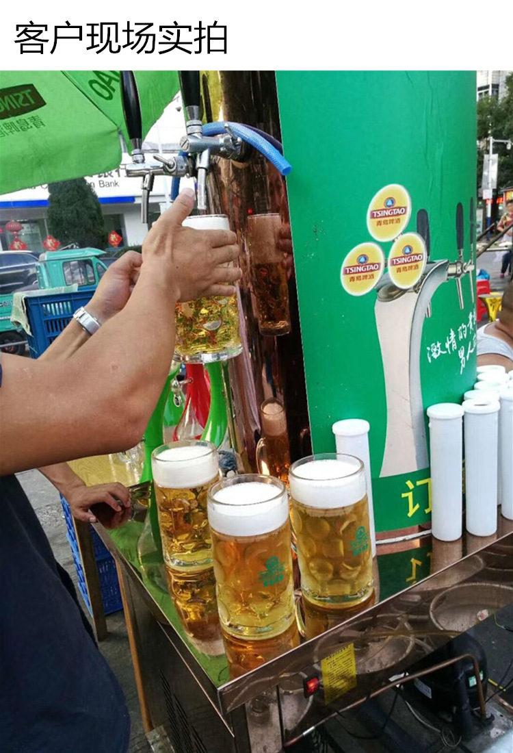 批发超大容量1000毫升玻璃啤酒杯带把大号英雄杯1升扎啤杯