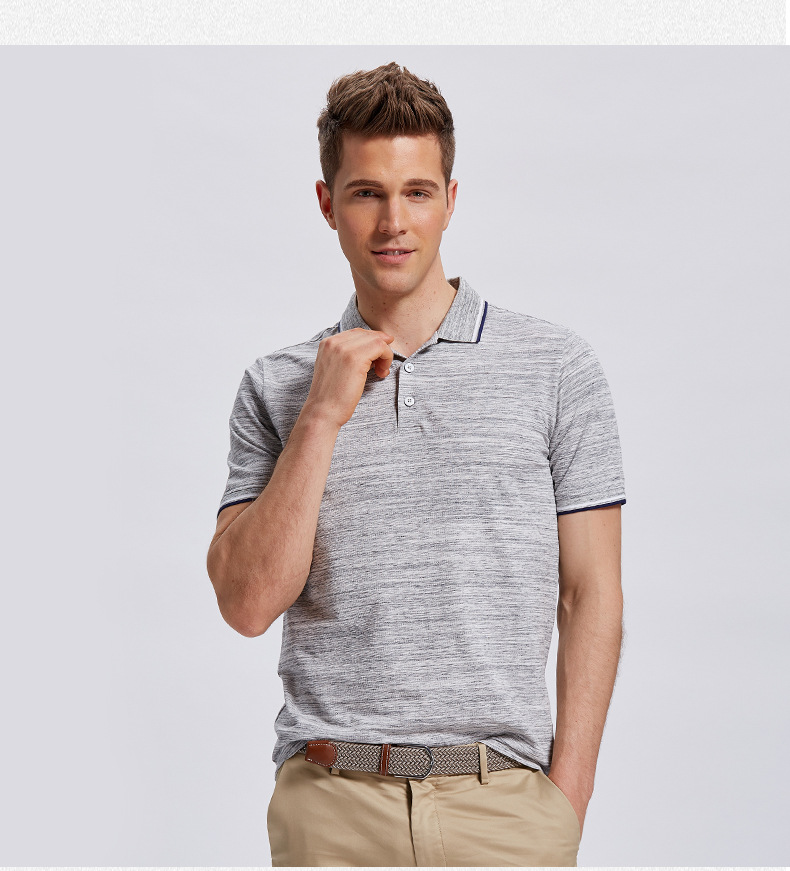 霞湖世家乔治汤米2021春夏新品短袖翻领休闲polo衫商务都市polo衫