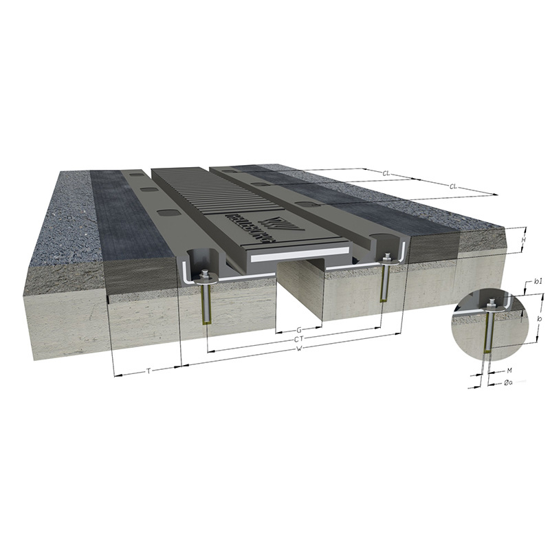 简易公路桥梁橡胶伸缩缝混凝土伸缩装置毛勒缝3050型桥梁变形缝