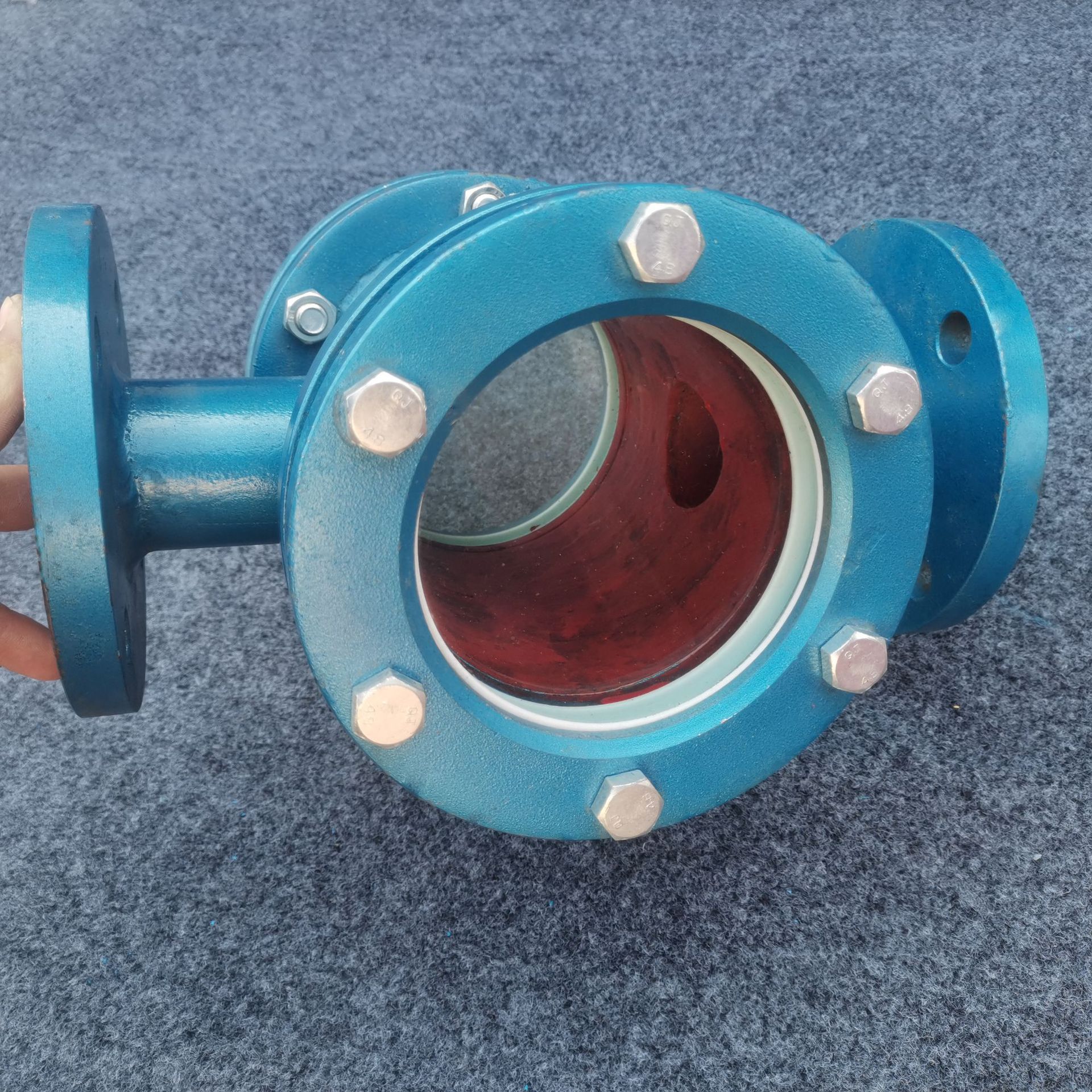 碳钢不锈钢管道直通法兰视镜 十字型四通视镜 玻璃视镜