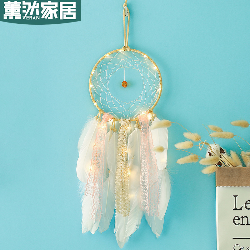 Creative Girlish Heart Simple Dream Catcher Pendant Indoor Decorations Gift for Friends Artistic Gift Xr095